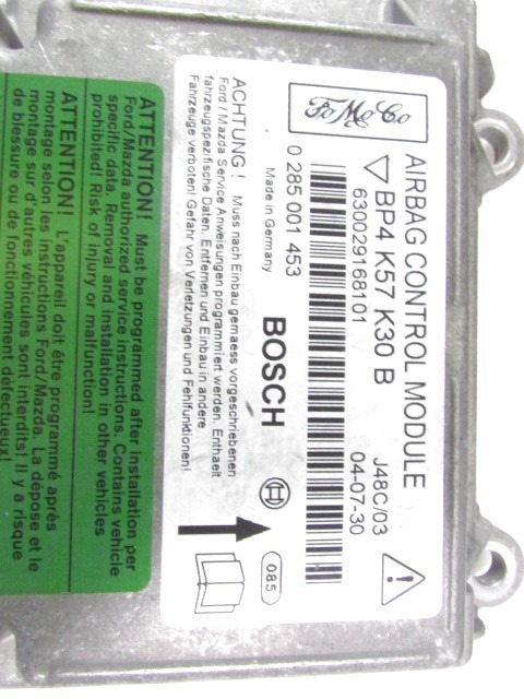 KIT AIRBAG KOMPLET OEM N. 17876 KIT AIRBAG COMPLETO ORIGINAL REZERVNI DEL MAZDA 3 MK1 BK (2003 - 2009)DIESEL LETNIK 2005