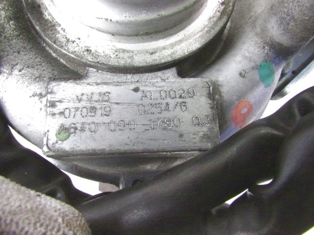 TURBINA OEM N. A6400901780 ORIGINAL REZERVNI DEL MERCEDES CLASSE A W169 5P C169 3P (2004 - 04/2008) DIESEL LETNIK 2007