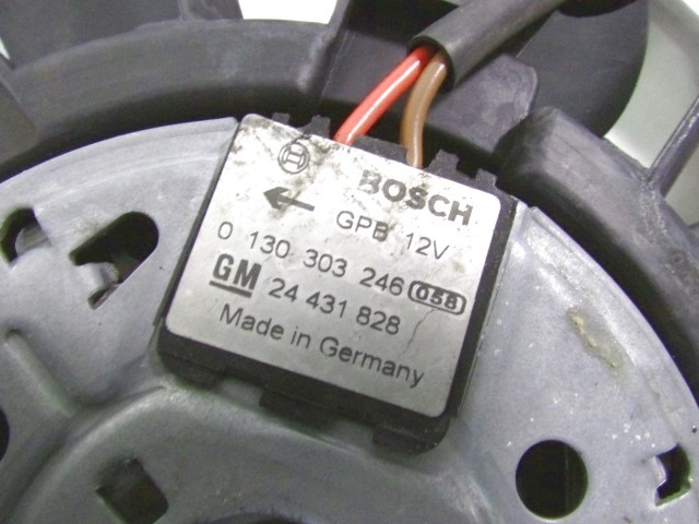 VENTILATOR HLADILNIKA OEM N. 24431828 ORIGINAL REZERVNI DEL OPEL ASTRA G T98 5P/3P/SW (1998 - 2003) DIESEL LETNIK 2002