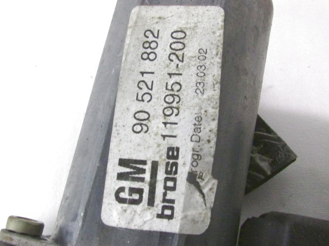 MEHANIZEM DVIGA SPREDNJIH STEKEL  OEM N. 14182 SISTEMA ALZACRISTALLO PORTA ANTERIORE ELETTR ORIGINAL REZERVNI DEL OPEL ASTRA G T98 5P/3P/SW (1998 - 2003) DIESEL LETNIK 2002