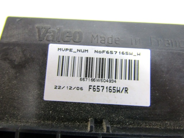 REGULATOR PREZRACEVANJA OEM N. F657165W ORIGINAL REZERVNI DEL RENAULT CLIO BR0//1 CR0/1 KR0/1 MK3 (2005 - 05/2009) DIESEL LETNIK 2007