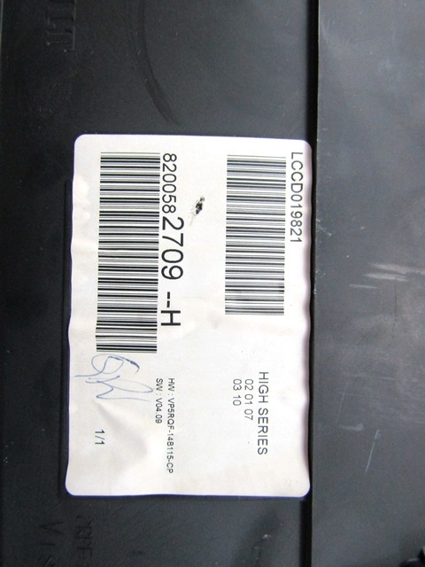 KILOMETER STEVEC OEM N. 8200582709 ORIGINAL REZERVNI DEL RENAULT CLIO BR0//1 CR0/1 KR0/1 MK3 (2005 - 05/2009) DIESEL LETNIK 2007