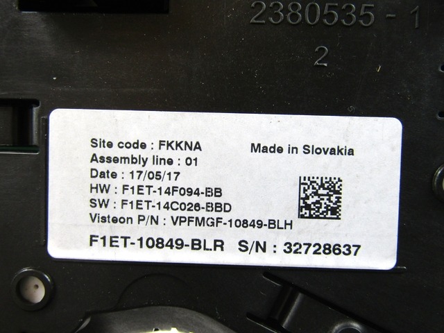 KILOMETER STEVEC OEM N. F1ET-10849-BLR ORIGINAL REZERVNI DEL FORD CMAX MK2R DXA (2015 - 2019)DIESEL LETNIK 2017