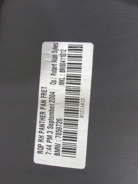 NOTRANJA OBLOGA ZADNJEGA BOKA  OEM N. 7059726 ORIGINAL REZERVNI DEL MINI ONE / COOPER / COOPER S R50 R52 R53 (2001-2006) DIESEL LETNIK 2004