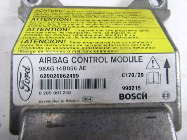 KIT AIRBAG KOMPLET OEM N. 98AG-14B056-AE ORIGINAL REZERVNI DEL FORD FOCUS DAW DBW DNW MK1 BER/SW (1998-2001)DIESEL LETNIK 1999