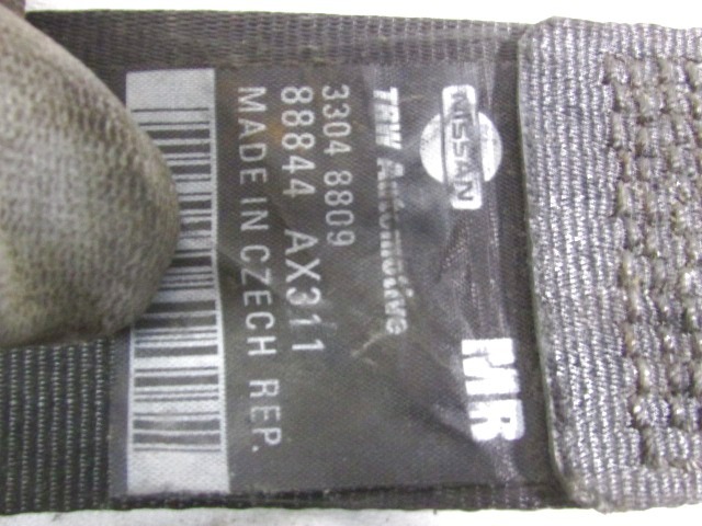 VARNOSTNI PAS OEM N. 88844AX311 ORIGINAL REZERVNI DEL NISSAN MICRA K12 K12E MK3 (2002 - 2010) DIESEL LETNIK 2008