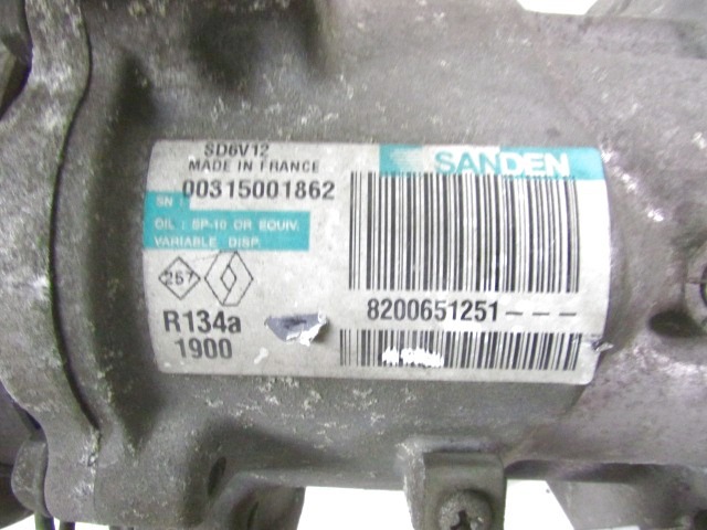 KOMPRESOR KLIME  OEM N. 8200651251 ORIGINAL REZERVNI DEL NISSAN MICRA K12 K12E MK3 (2002 - 2010) DIESEL LETNIK 2008