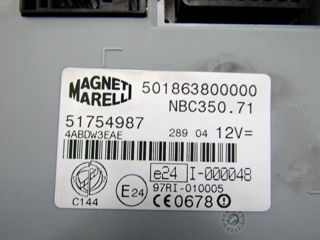 KOMPLET ODKLEPANJE IN VZIG  OEM N. 18251 KIT ACCENSIONE AVVIAMENTO ORIGINAL REZERVNI DEL LANCIA MUSA 350 (2004 - 2007) DIESEL LETNIK 2004