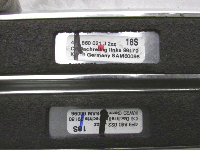 BAR STRE?NI PAR OEM N. 30380 BARRE PORTATUTTO / MODANATURA TETTO ORIGINAL REZERVNI DEL AUDI A6 C6 R 4F2 4FH 4F5 BER/SW/ALLROAD (10/2008 - 2011) DIESEL LETNIK 2011