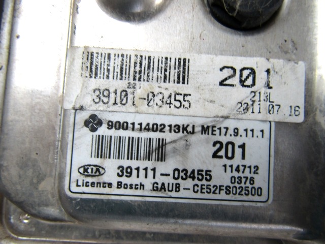 OSNOVNA KRMILNA ENOTA DDE / MODUL ZA VBRIZGAVANJE OEM N. 39111-03455 ORIGINAL REZERVNI DEL KIA RIO UB MK3 (2011 - 2017)BENZINA LETNIK 2011