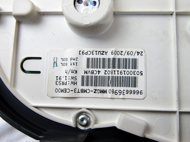 KILOMETER STEVEC OEM N. 9666636980 ORIGINAL REZERVNI DEL PEUGEOT 206 PLUS T3E 2EK 2AC (2009 - 2012) BENZINA/GPL LETNIK 2010