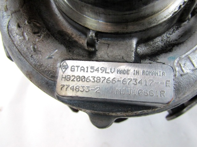TURBINA OEM N. H8200638766 ORIGINAL REZERVNI DEL RENAULT KOLEOS HY MK1 (2008 - 2011) DIESEL LETNIK 2011