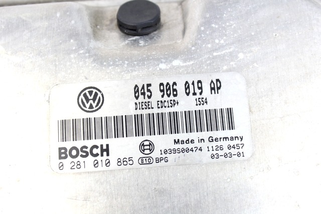 OSNOVNA KRMILNA ENOTA DDE / MODUL ZA VBRIZGAVANJE OEM N. 045906019AP ORIGINAL REZERVNI DEL VOLKSWAGEN POLO 9N (10/2001 - 2005) DIESEL LETNIK 2003