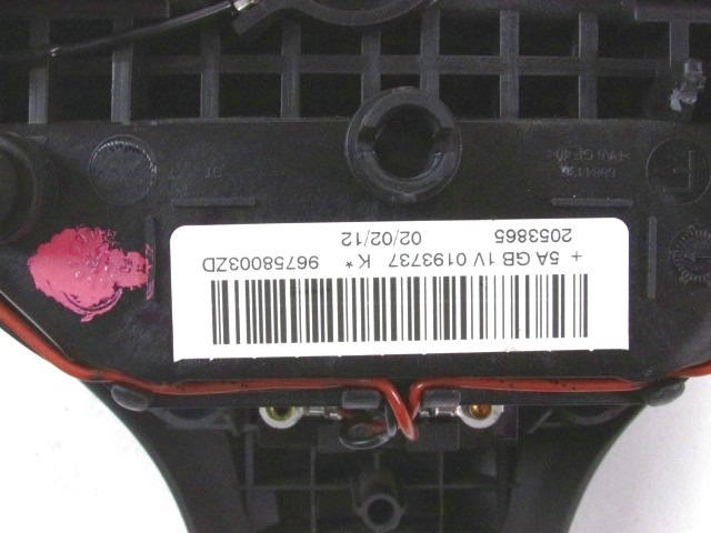 AIRBAG VOLAN OEM N. 96758003ZD ORIGINAL REZERVNI DEL PEUGEOT 308 4A 4B 4C 4E 4H MK1 BER/SW/CC (2007 - 2013) DIESEL LETNIK 2012