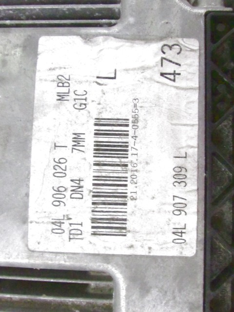 KOMPLET ODKLEPANJE IN VZIG  OEM N. 117091 KIT ACCENSIONE AVVIAMENTO ORIGINAL REZERVNI DEL AUDI A4 B9 BER/SW/ALLROAD (2015 - 2019)DIESEL LETNIK 2016