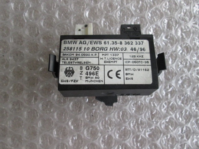 OJACEVALEC / ANTENA OEM N. 61358362337 ORIGINAL REZERVNI DEL BMW SERIE 5 E39 BER/SW (1995 - 08/2000) DIESEL LETNIK 1996