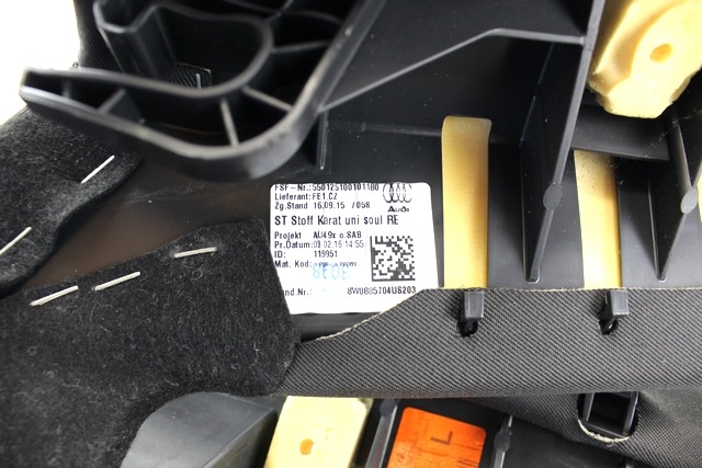 LATVIJSKI STRANSKI SEDEZI ZA ZADNJE SEDEZE OEM N. 117091 FIANCHETTI LATERALI SEDILI POSTERIORI TESSU ORIGINAL REZERVNI DEL AUDI A4 B9 BER/SW/ALLROAD (2015 - 2019)DIESEL LETNIK 2016