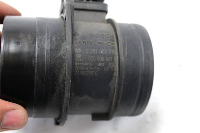 MERILNIK PRETOKA ZRAKA / MERILNIK MASE ZRAKA OEM N. 03G906461C ORIGINAL REZERVNI DEL AUDI Q5 8R B8 (10/2008 - 06/2012) DIESEL LETNIK 2009