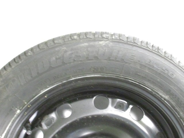 6C0601027 RUOTA DI SCORTA BRIDGESTONE VOLKSWAGEN POLO 1.2 51KW 5P B 5M (2014) RICAMBIO USATO 185/60R15 84H 3616 6JX15H2 ET38 