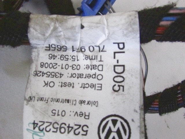 ELEKTRICNA NAPELJAVA OEM N. 7L0971565F ORIGINAL REZERVNI DEL PORSCHE CAYENNE 9PA MK1 R (2008-2010)BENZINA LETNIK 2008