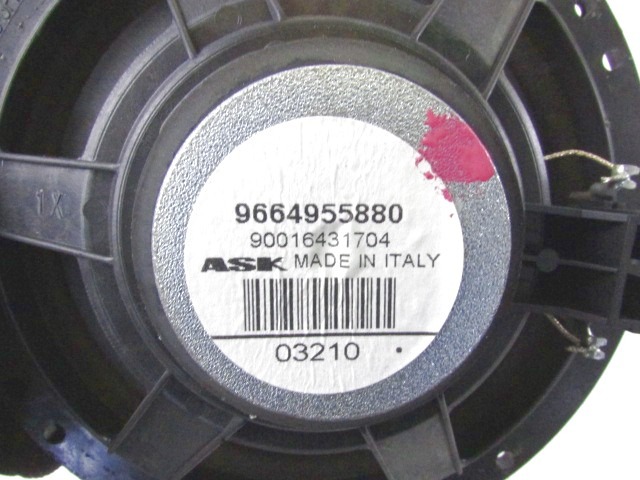 ZVOCNIKI OEM N. 9664955880 ORIGINAL REZERVNI DEL CITROEN C3 PICASSO MK1 (2009 - 2012) BENZINA LETNIK 2010