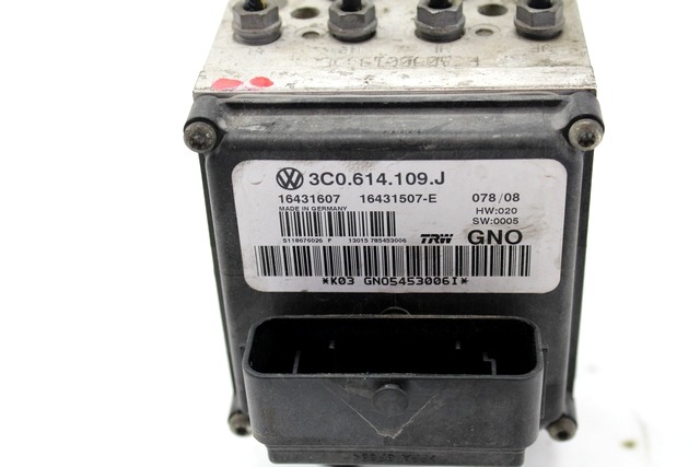 ABS AGREGAT S PUMPO OEM N. 3C0614109J ORIGINAL REZERVNI DEL VOLKSWAGEN PASSAT B6 3C2 3C5 BER/SW (2005 - 09/2010)  DIESEL LETNIK 2008