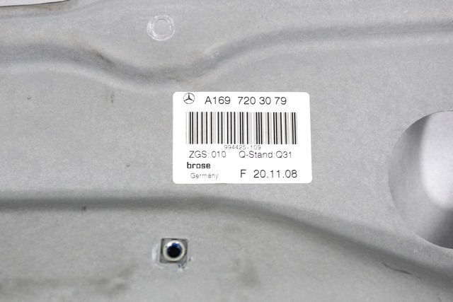 MEHANIZEM DVIGA SPREDNJIH STEKEL  OEM N. 18261 SISTEMA ALZACRISTALLO PORTA ANTERIORE ELETTR ORIGINAL REZERVNI DEL MERCEDES CLASSE A W169 5P C169 3P R (05/2008 - 2012) BENZINA LETNIK 2008