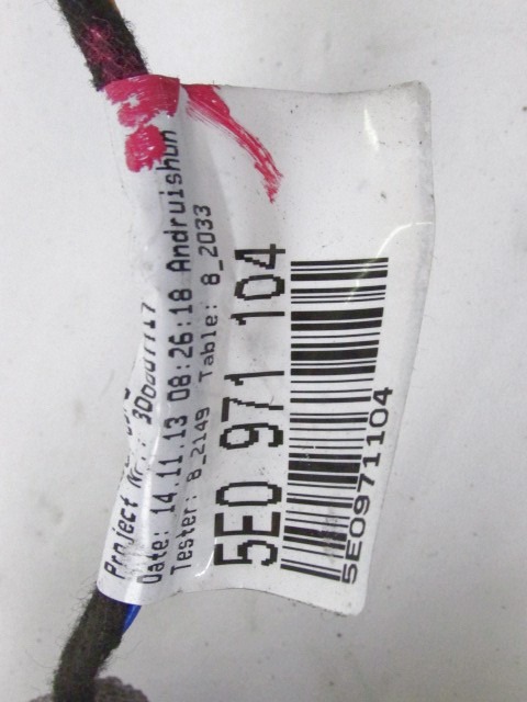ELEKTRICNA NAPELJAVA OEM N. 5E0971104 ORIGINAL REZERVNI DEL SKODA OCTAVIA MK3 5E3 NL3 NR3 (2012 - 2017)DIESEL LETNIK 2014
