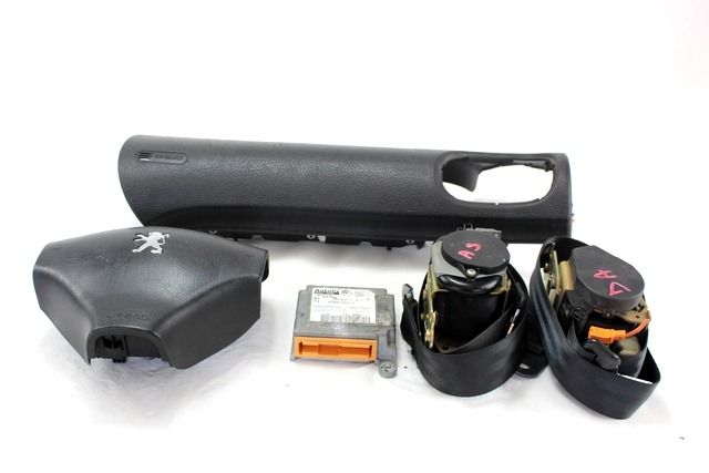 KIT AIRBAG KOMPLET OEM N. 9650136880 ORIGINAL REZERVNI DEL PEUGEOT 206 / 206 CC 2A/C 2D 2E/K (1998 - 2003) BENZINA LETNIK 2003