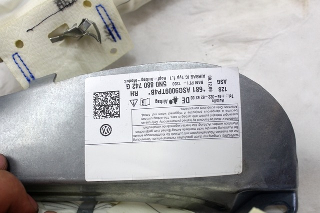 ZRACNA BLAZINA GLAVA DESNA OEM N. 5N0880742G ORIGINAL REZERVNI DEL VOLKSWAGEN TIGUAN 5N MK1 (2007 - 2011)DIESEL LETNIK 2010