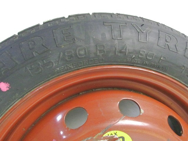 MALO REZERVNO KOLO OEM N. 17392 RUOTINO DI SCORTA ORIGINAL REZERVNI DEL FIAT PUNTO 188 MK2 R (2003 - 2011) DIESEL LETNIK 2010