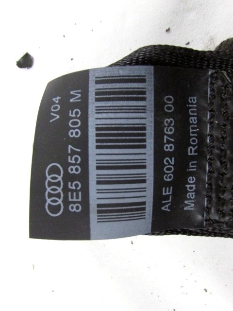 VARNOSTNI PAS OEM N. 8E5857805M ORIGINAL REZERVNI DEL AUDI A4 B7 8EC 8ED 8HE BER/SW/CABRIO (2004 - 2007) DIESEL LETNIK 2007