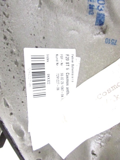 LATVIJSKI STRANSKI SEDEZI ZA ZADNJE SEDEZE OEM N. 22955 FIANCHETTI LATERALI SEDILI POSTERIORI TESSUT ORIGINAL REZERVNI DEL BMW SERIE 1 BER/COUPE F20/F21 (2011 - 2015) DIESEL LETNIK 2013