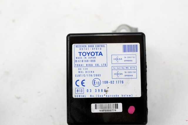CENTRALNO ZAKLEPANJE OEM N. 89741-0F010 ORIGINAL REZERVNI DEL TOYOTA COROLLA VERSO ZER ZZE12 R1 (2004 - 2009) DIESEL LETNIK 2009