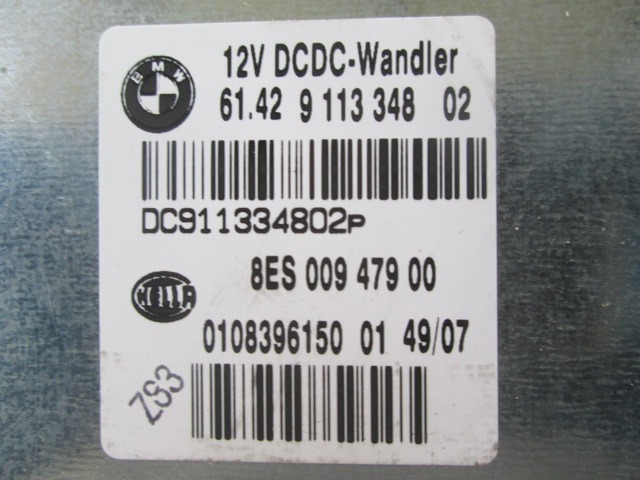 KONTROLNA ENOTA AKUMULATORJA  OEM N. 61429113348 ORIGINAL REZERVNI DEL BMW SERIE 1 BER/COUPE/CABRIO E81/E82/E87/E88 LCI R (2007 - 2013) BENZINA LETNIK 2007