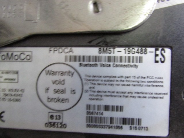 RACUNALNIK TELEFONA  OEM N. 8M5T-19G488-ES ORIGINAL REZERVNI DEL FORD FOCUS CMAX DM2 MK1 R (04/2007 - 2010) DIESEL LETNIK 2009