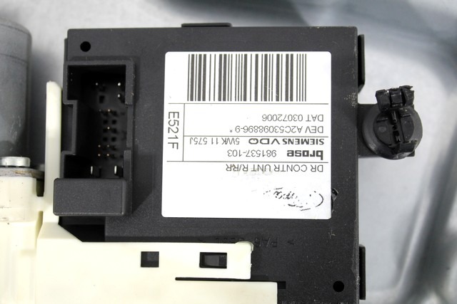 MEHANIZEM DVIGA ZADNJIH STEKEL  OEM N. 18936 SISTEMA ALZACRISTALLO PORTA POSTERIORE ELETT ORIGINAL REZERVNI DEL FORD FOCUS DA HCP DP MK2 BER/SW (2005 - 2008) DIESEL LETNIK 2006