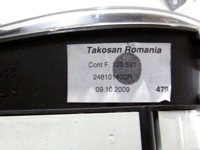 KILOMETER STEVEC OEM N. 248101432R ORIGINAL REZERVNI DEL DACIA SANDERO MK1 (2008 - 2012) BENZINA LETNIK 2009