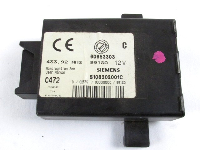 CENTRALNO ZAKLEPANJE OEM N. 60653303 ORIGINAL REZERVNI DEL ALFA ROMEO 156 932 BER/SW (1997 - 03/2000)DIESEL LETNIK 1999