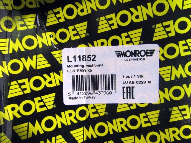 L11852 BOCCOLA SUPPORTO BRACCIO OSCILLANTE MONROE BMW X5 E70 3.0 D 4X4 173KW RICAMBIO NUOVO
