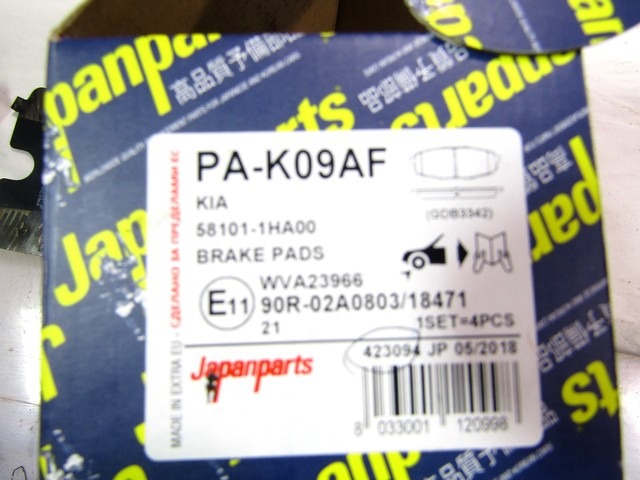 PA-K09AF KIT PASTIGLIE FRENO ANTERIORI JAPANPARTS KIA CEE'D 1.6 D 94KW RICAMBUO USATO