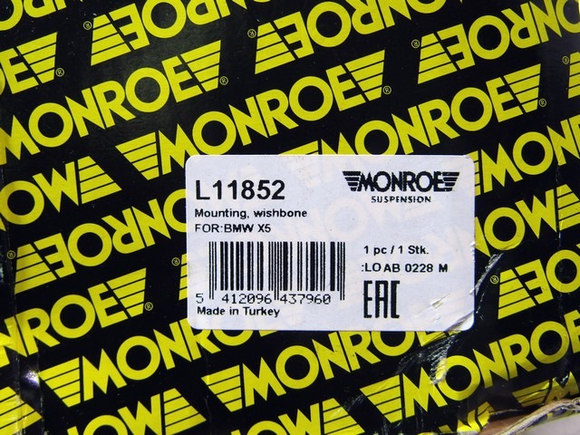 L11852 BOCCOLA SUPPORTO BRACCIO OSCILLANTE MONROE BMW X5 E70 3.0 D 4X4 173KW RICAMBIO NUOVO