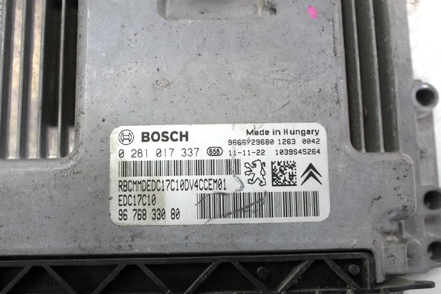 KOMPLET ODKLEPANJE IN VZIG  OEM N. 12291 KIT ACCENSIONE AVVIAMENTO ORIGINAL REZERVNI DEL CITROEN DS3 (2009 - 2014) DIESEL LETNIK 2011