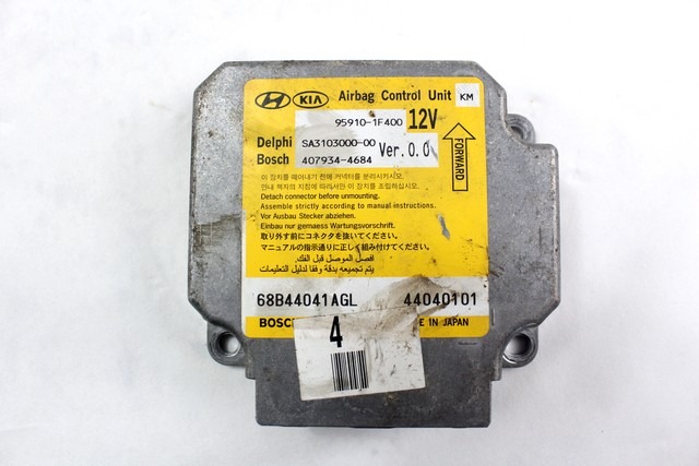 KIT AIRBAG KOMPLET OEM N. 18505 KIT AIRBAG COMPLETO ORIGINAL REZERVNI DEL KIA SPORTAGE KM MK2 (2004 - 2010)DIESEL LETNIK 2005