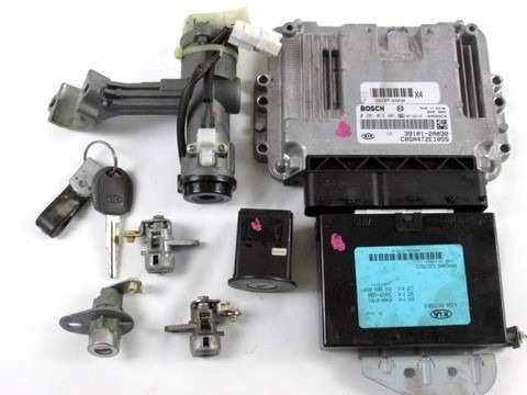 KOMPLET ODKLEPANJE IN VZIG  OEM N. 19214 KIT ACCENSIONE AVVIAMENTO ORIGINAL REZERVNI DEL KIA PICANTO SA BA MK1 R (2008 - 2011) DIESEL LETNIK 2009