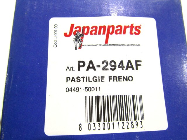PA-294AF KIT PASTIGLIE FRENO ANTERIORI JAPANPARTS LEXUS GS 300 3.0 B 156 KW RICAMBIO NUOVO