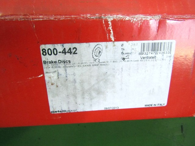 SPREDNJI ZAVORNI DISKI OEM N. 90442513 ORIGINAL REZERVNI DEL OPEL CALIBRA C89 (1990 - 1997)BENZINA LETNIK 1992
