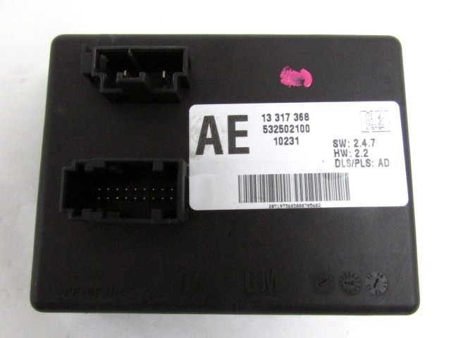 RACUNALNIK ZAROMETOV OEM N. 13317368 ORIGINAL REZERVNI DEL OPEL INSIGNIA A G09 (2008 - 2017)DIESEL LETNIK 2010
