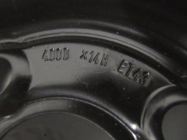 MALO REZERVNO KOLO OEM N. 12751 RUOTINO DI SCORTA ORIGINAL REZERVNI DEL FIAT PUNTO 188 188AX MK2 (1999 - 2003) BENZINA LETNIK 2002