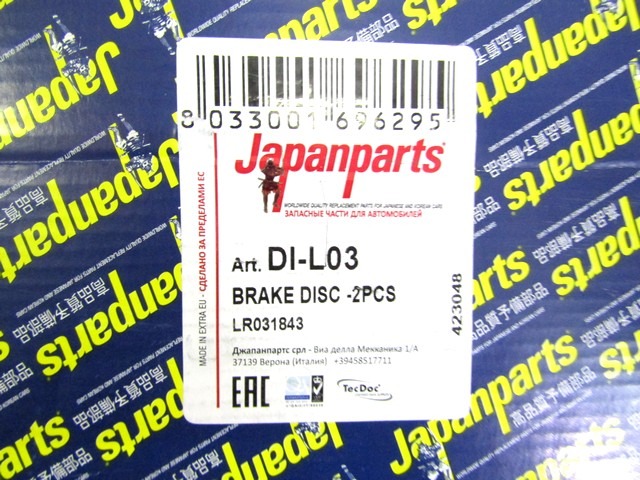 SPREDNJI ZAVORNI DISKI OEM N. LR031843 ORIGINAL REZERVNI DEL LAND ROVER RANGE ROVER L322 MK3 R (2009 - 2012)DIESEL LETNIK 2010